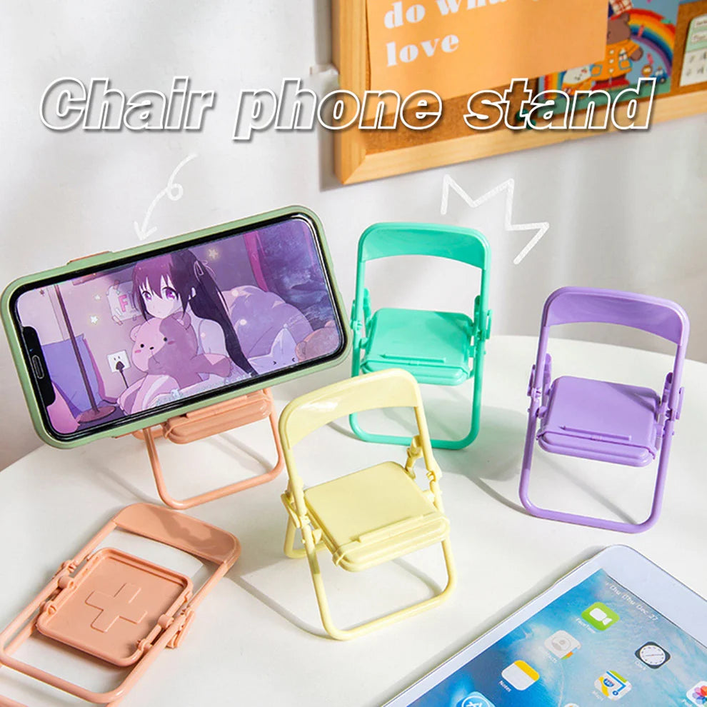 Chair-Shaped Mobile Stand – Stylish Phone Holder for Desk
